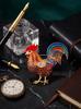 Colorful Retro Rhinestone Rooster Brooch - Animal-Shaped Lapel Pin for Women, Fashionable & Personalized Corsage Accessory