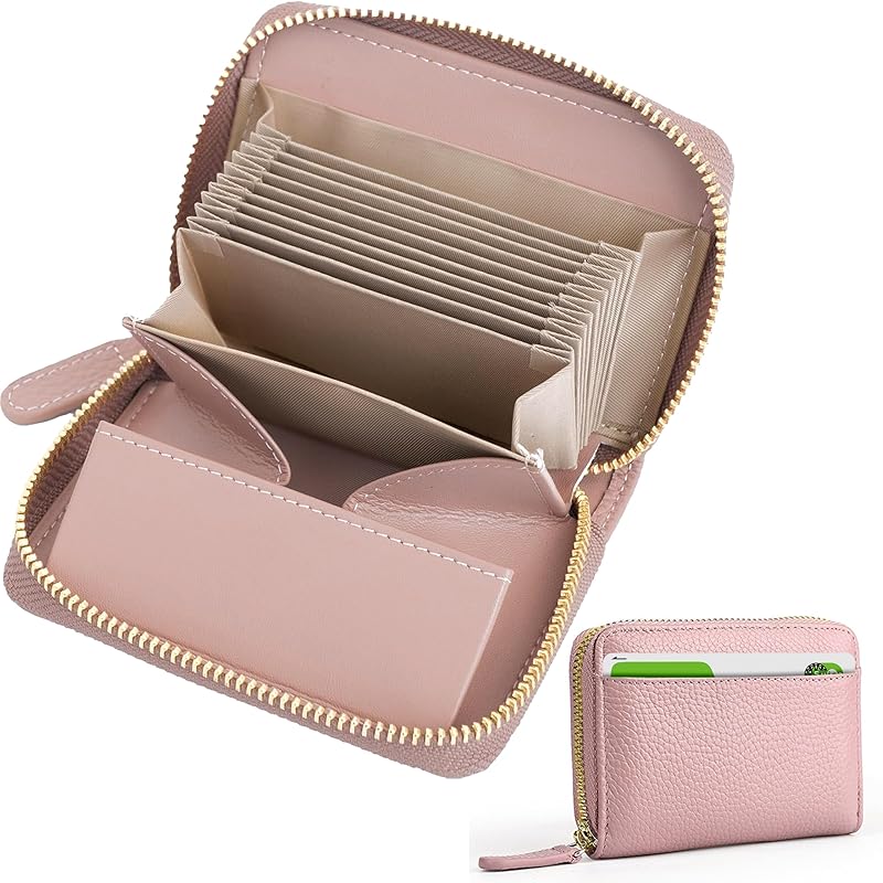 

[COCA-DG] mini wallet Store bills without folding them compact bi-fold large capacity Bellows card case box type coin purse YKK zipper genuine leather