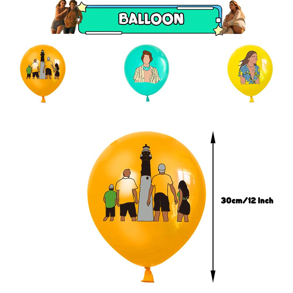32pcs Outer Banks Party Decorations Including Banners, Cake Toppers, Balloon