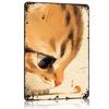 Orange Cat Hamster Metal Poster Tin Sign Wall Art Home Decorations Customizable Metal Signs for Home Decoration Room Decor Items