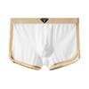 Plussize Men Fall New Solid Color Ice Silk Breathable Mid - Waisted Flat Angle Briefs