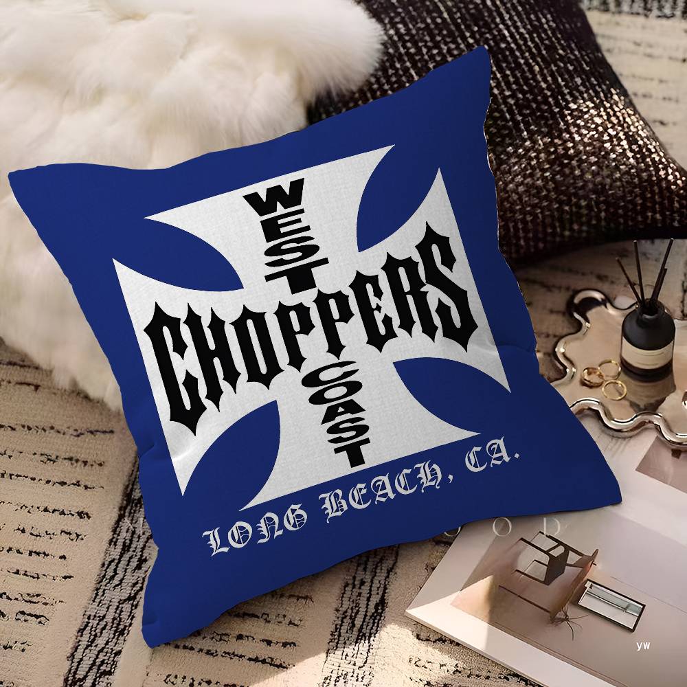 West C-Coast C-Choppers Cushion Cover Polyester Sofa Cushions Decorative Throw Pillows Home Decoration Pillowcover