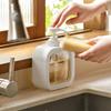 1pc Portable Hand Sanitizer Dispenser Bottle - Clear Plastic Press Type Lotion Split Storage Container for Bathroom, Kitchen