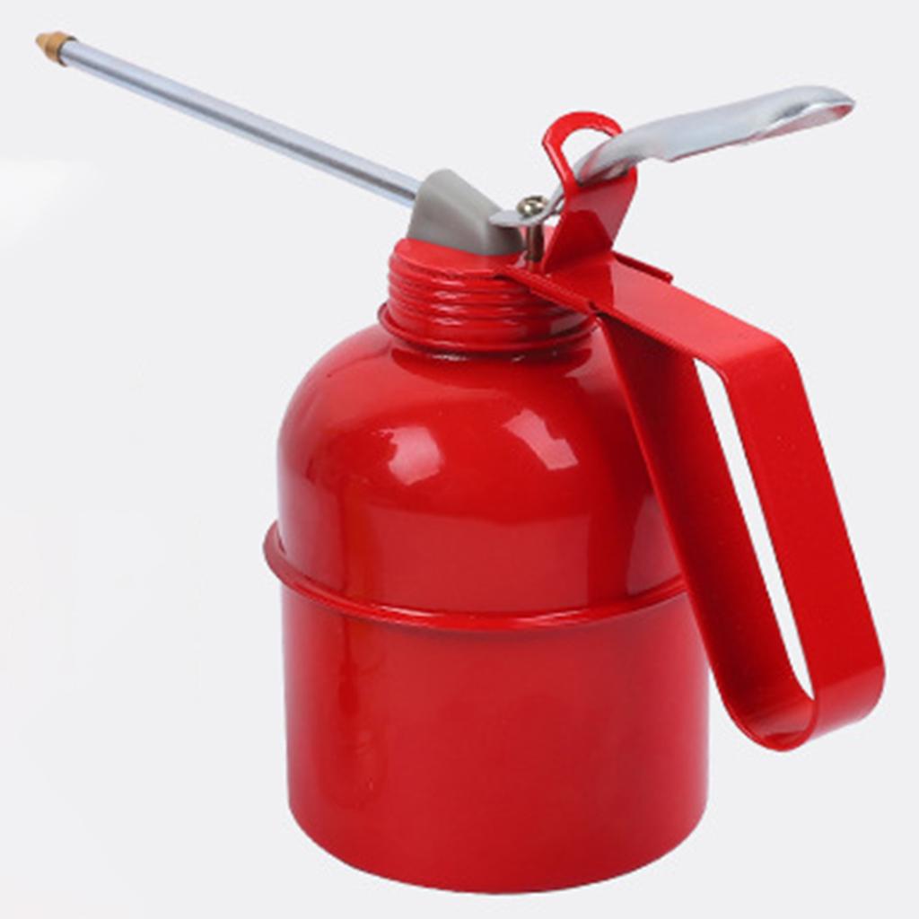 Hand Pump Oiler Can Metal Oil Can Oil Pot with Spout Pump Oiler Industrial Home Vehicles Lubrication Lubricating Oil Can Garage