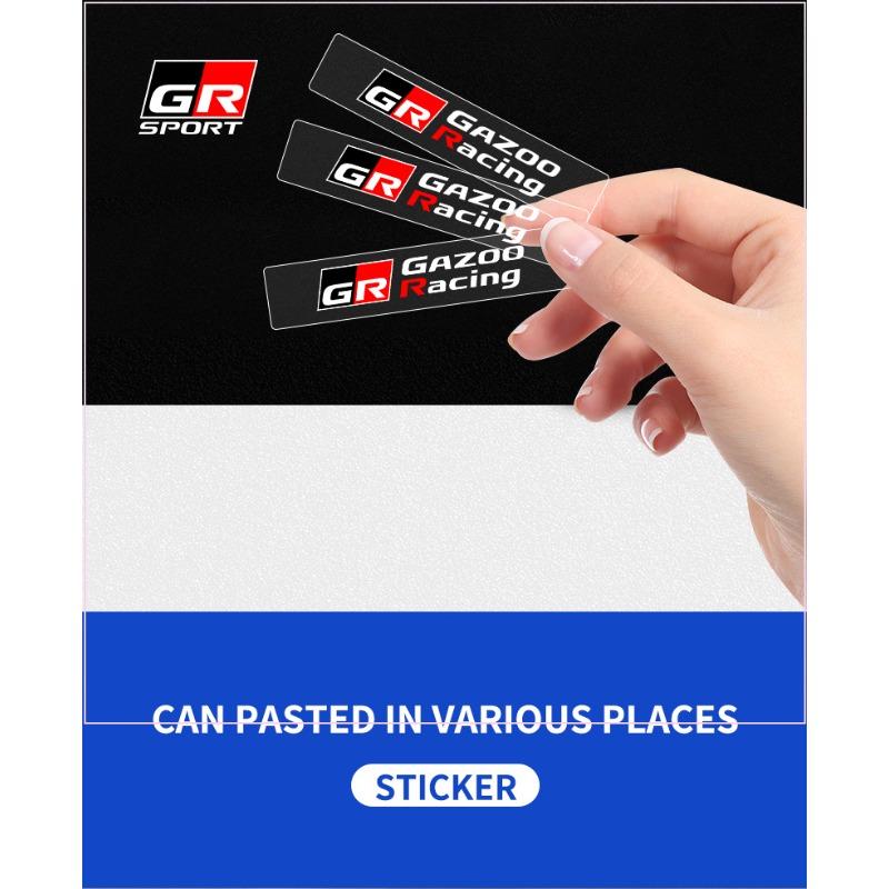 Pegatinas Aleatorias para el Interior del Coche Artículos para Coche Pegatinas para el Volante del Coche para Toyota TRD GR Corolla Yaris Chr Auris RAV4 Camry Highlander