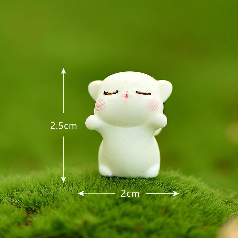 Adorable Resin Sunflower Cat Miniature Charming Cartoon Garden Decor Animal Figurine