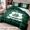Plymouth Argyle FC Printed Bedding Set Custom Name Text 1 Duvet Cover 2 Pillowcases For Bedroom