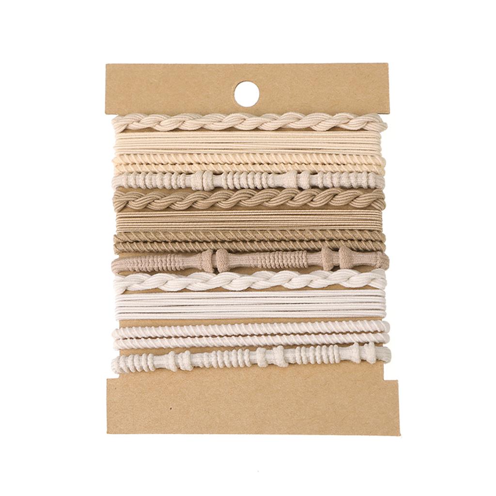 12Pcs Korean Strong Women Hair Scrunchies Girls Elastic Hair Rubber Bands Ponytail Hair Holders Nylon Hair Ties Hair Accessories