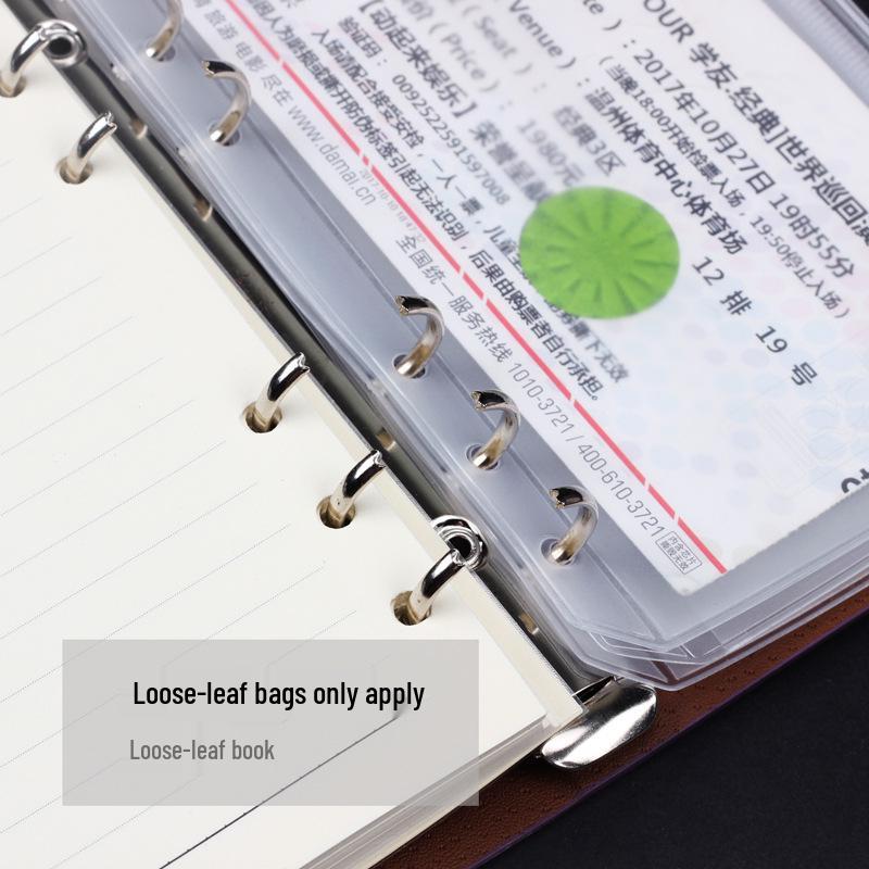 Clear PVC Bag for A6 Planners, A5 Storage, B5 Loose-leaf, Document & Card Holder
