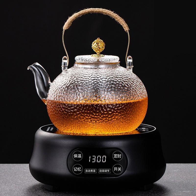 Justinlau Copper Handle Glass Teapot Clear Thickening Glass Kettle High Temperature Resistant Teapot For Electric Ceramic Stove