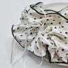 Korean-Style Oversized Polka Dot Bowknot Hair Tie – Elegant Versatile Hair Accessory and Ponytail Holder