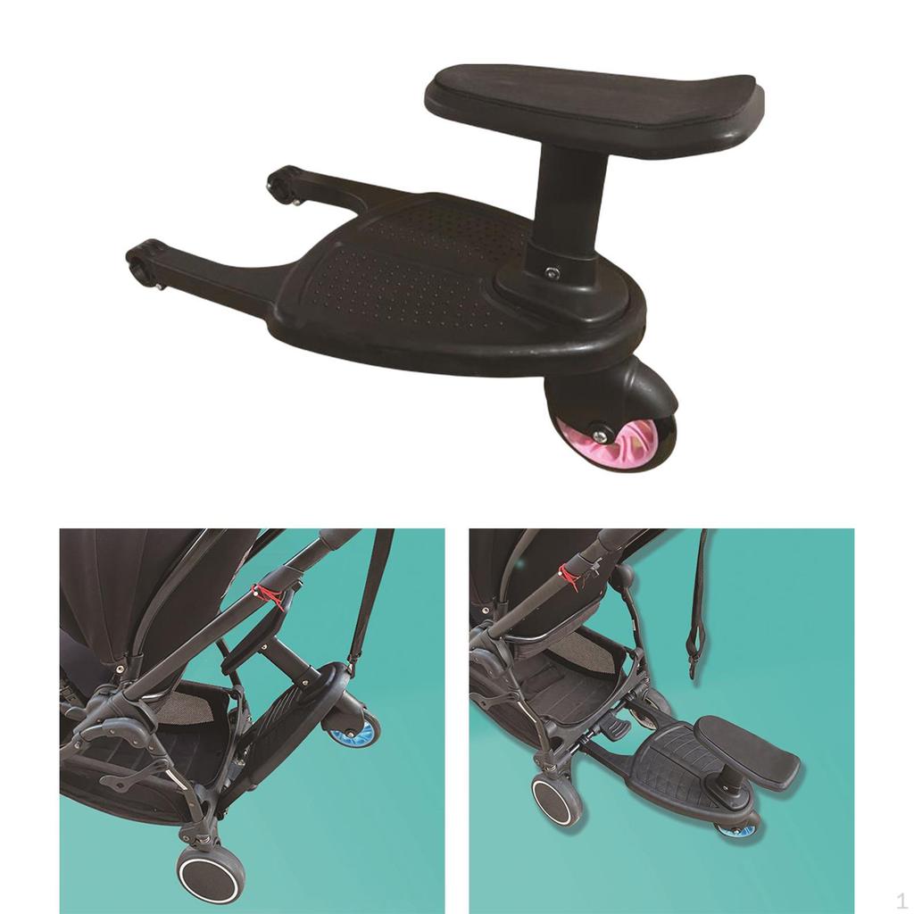 Universal Pram Pedal Adapter Pushcart Glider Board Second Child Pushchair Standing Plate Seat