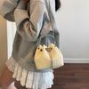 Popular Bag Women's New Niche Chain Crossbody Bag Portable Pleated Bucket Bag