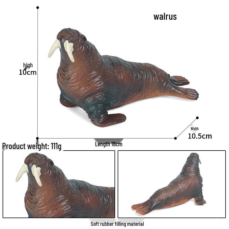 Children's Soft Rubber Marine Animal Toys: Killer Whale, Great White Shark, Beluga, Blue Whale, Dolphin, Sperm Whale Models