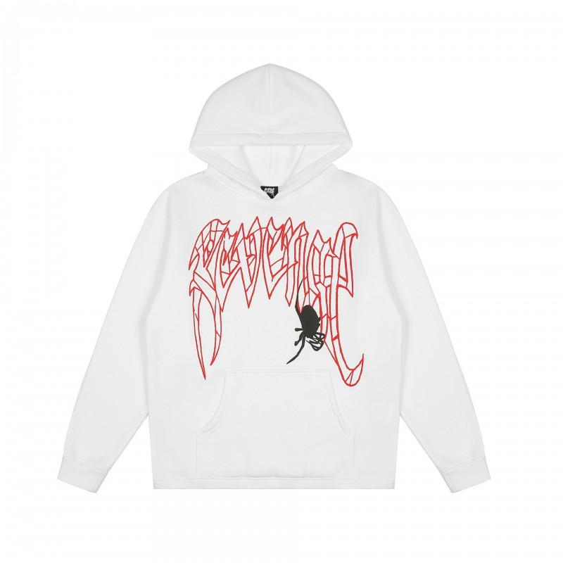 Mens Oversized Hoodie With Embroidered Skull Spine Design Streetwear Casual Pullover Cotton Blend Loose Fit