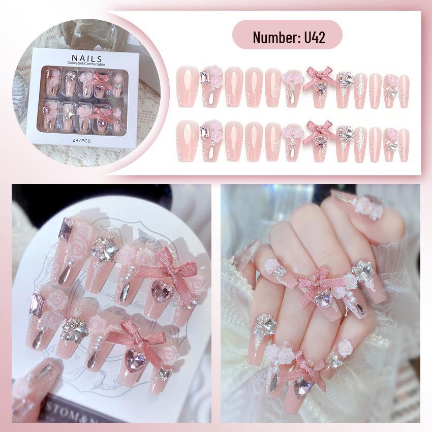 High-End Handmade Nail Art: Pure Desire Style Rhinestone Nail Stickers Collection.