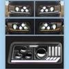 MAZ All-LED Headlight Assembly: Four Low Beams, Six High Beams, Super Bright with Flowing Turn Signals.