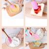 3 Pcs Wooden Handle Silicone Spatulas Heat Resistant Baking Spatulas with Pink Satin Ribbon Bows for Cooking Baking Tools