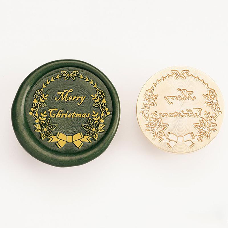 Veselé Vánoce vosková pečetní razítka Hlava vánoční novoroční pečeti