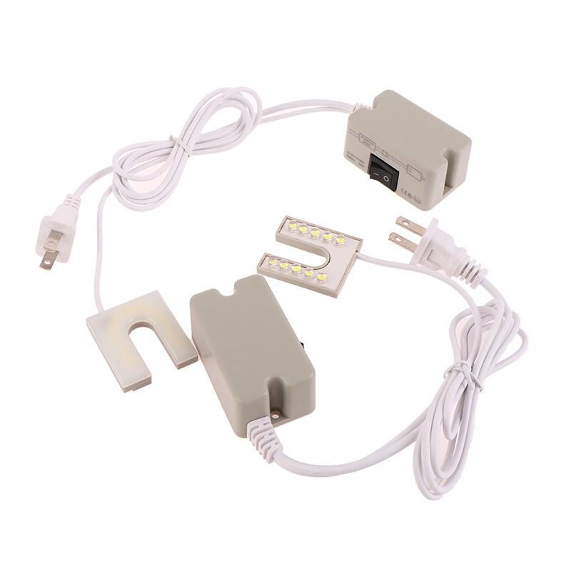 Eu/Us Plug 10 Led Sewing Machine Light U Shape Industrial Lighting Lamp Magnetic Working Light For Drill Presses Workbenches