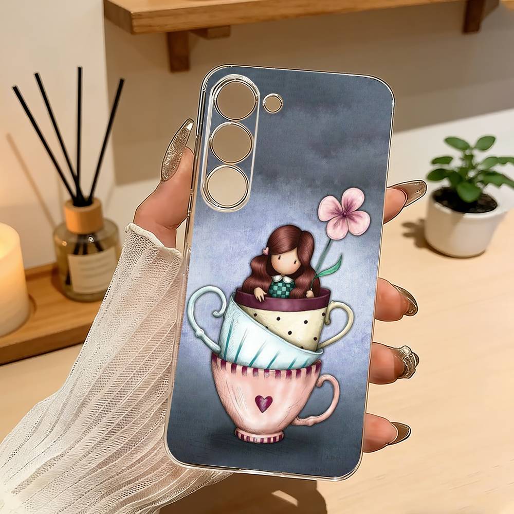 CUTE S-Santoro G-Gorjuss Series Phone Case For Samsung Galaxy A71,A70,A52,A51,A40,A30 Transparent Cover