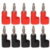 5 Set Solderless Banana Plug Stackable Jack Connector Probe Adapter J.10026 4mm Black Red