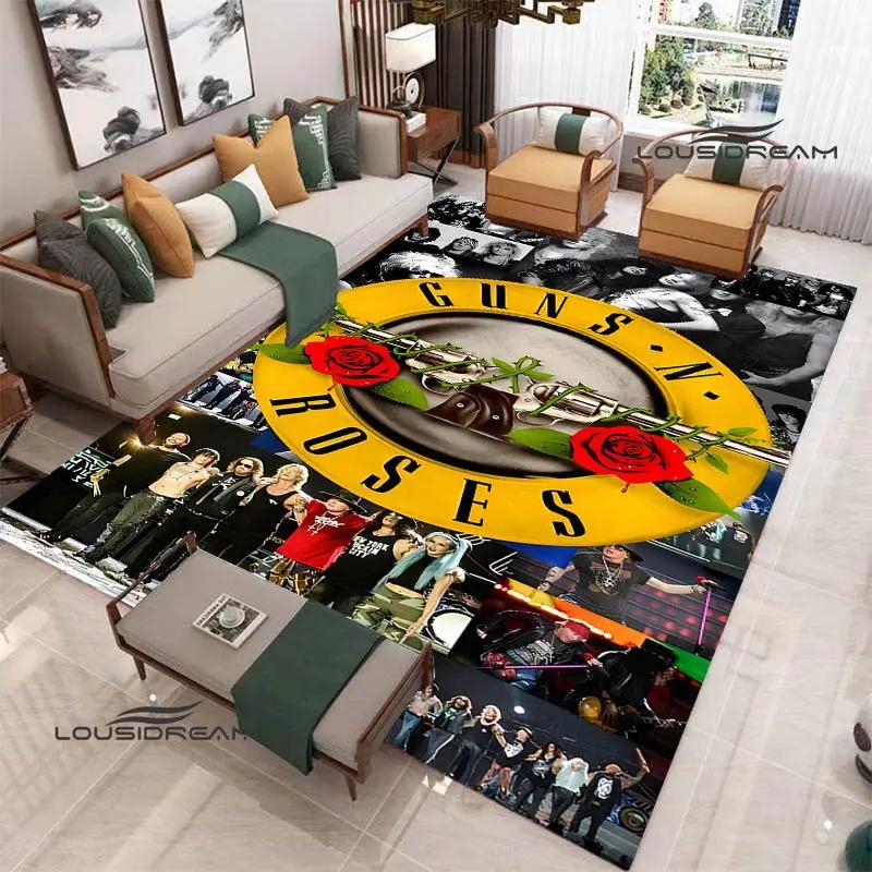 Guns n'roses band retro print carpet fashion home decoration non -slip carpet photography propsmal area rug birthday gift