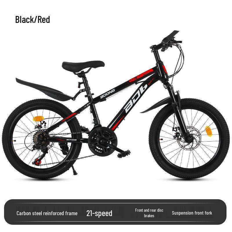 21-Speed Mountain Bike, 20-22 Inch, Dual Disc Brakes, Shock-Absorbing, Unisex Teen Road & Off-Road