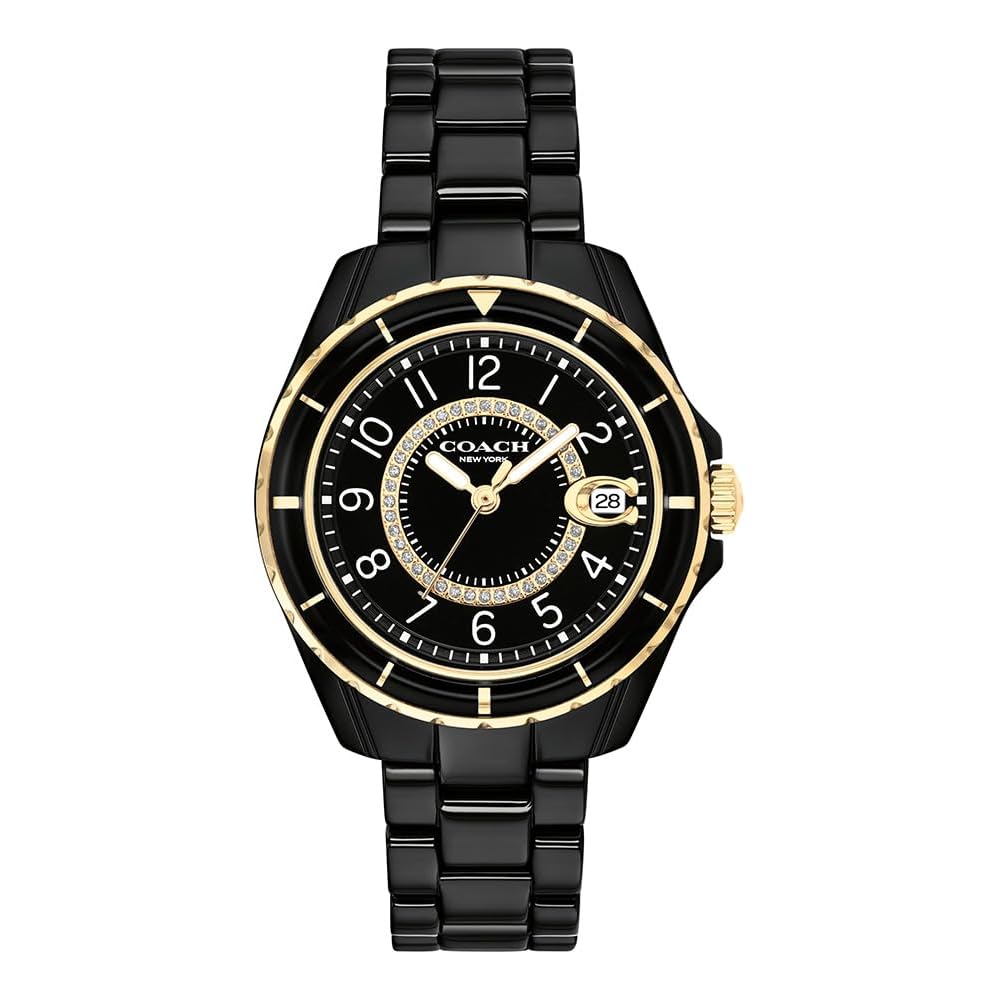 Coach Preston Women s Watch Black Dial Ceramic Band 14503461