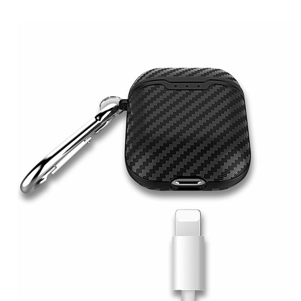 

Carbon Fiber Texture TPU Case Cover For Apple 2 Headphone Protective Case синій