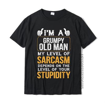 Grandpa Shirts Im A Grumpy Old Man Tee Funny Grandpa Gifts Funky Man Tops Shirts T Shirt Cotton Customized