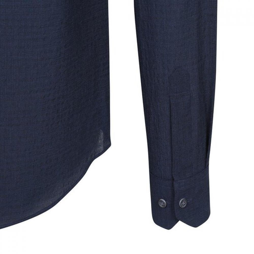 DakS Men S SeerSucker Solid Regular Fit Long Sleeve Shirt dmS1Shdl102n1