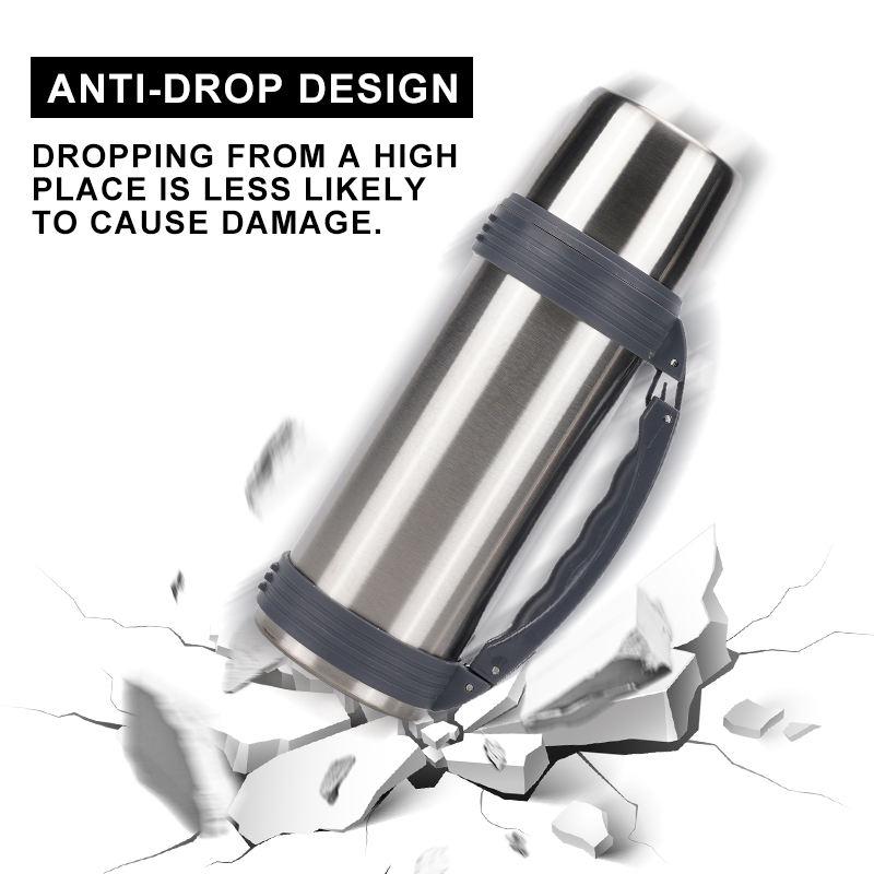 Premium 1.2L Stainless Steel Vacuum Flask, Large-Capacity Insulated Water Bottle with Handle for Travel & Outdoor Adventures