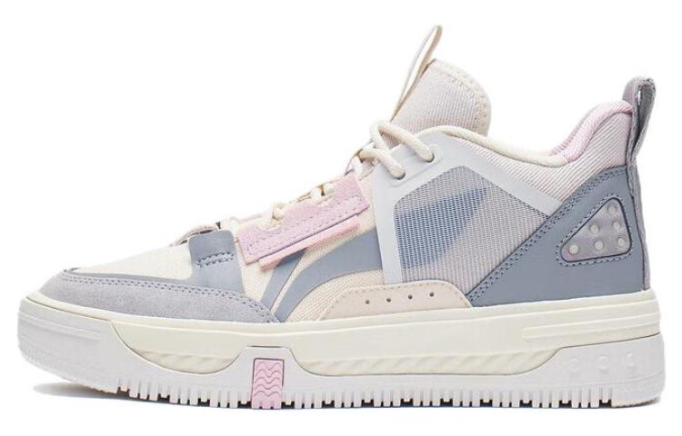 Li Ning Textile, Synthetic Leather Slip Resistant, Abrasion Resistant, Height Increasing Mid top Skateboard Shoes AGCS240-3