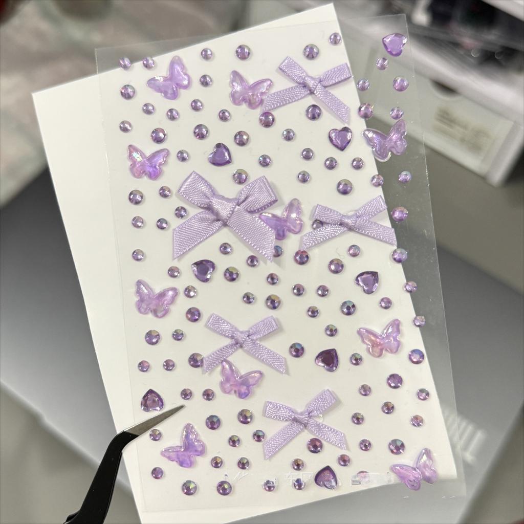 3D Stereo Strass Scrapbook Journal Aufkleber Glänzendes Herz DIY Dekor Aufkleber für Mädchen Koreanische Mode Aufkleber Studentenbedarf