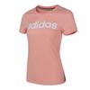 adidas Neo Letter Print Round Neck Fashion Comfortable Short Sleeve Regular T-Shirt Women Tops Pink DW7946