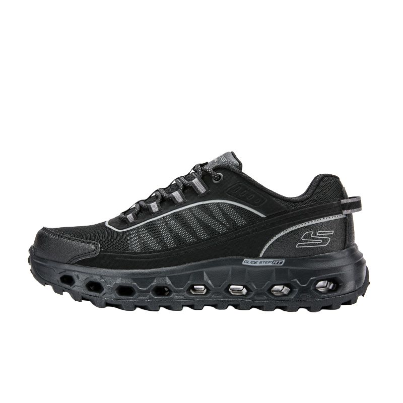 Skechers GLIDE-STEP AT Мужские Черные Низкие Уличные Кроссовки Универсальные Повседневная Носка Устойчивые 237681-BBK 42.5