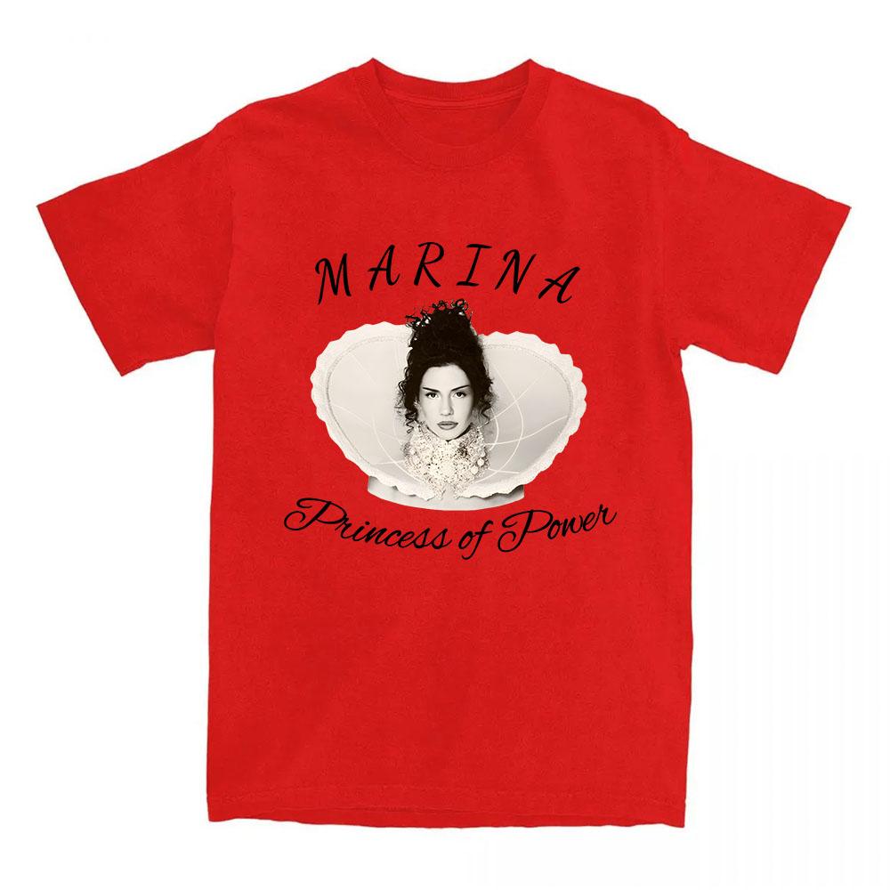 MARINA PRINCESS OF POWER Album Tshirt Summer Short Sleeve Cotton Tshirts for Female Casual Singer Graphic Print T Shirt Women S