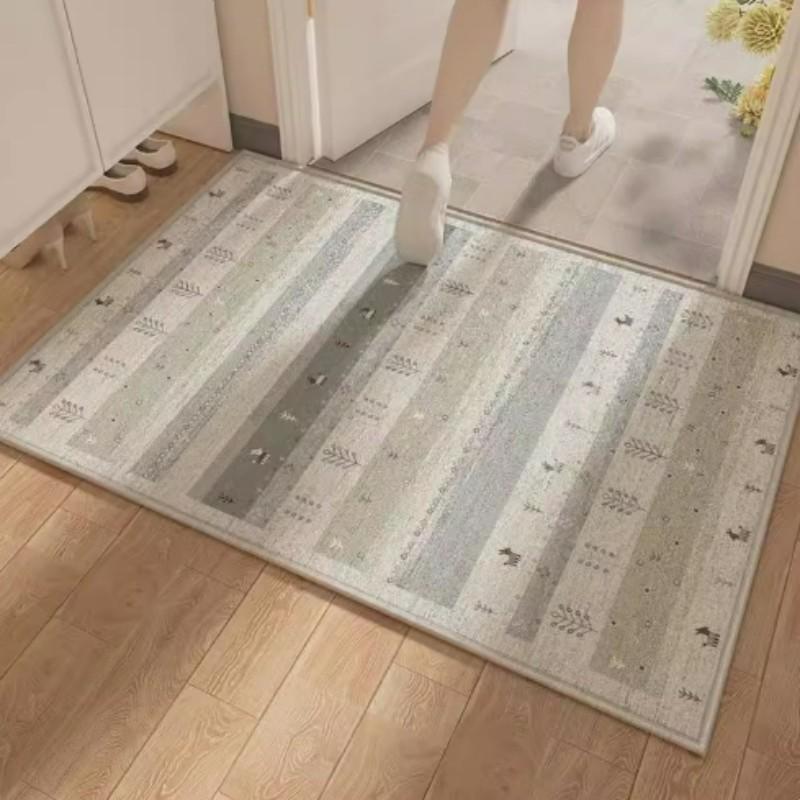 Entrance Hallway Rug Geometric Anti Slip Wear Resistant Water Absorbent Quick Drying Entrance Hallway Mat Home Decor