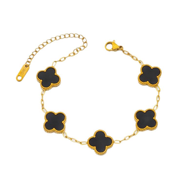13mm Lucky Four-Leaf Clover Bracelet Double-Sided Shell Versatile and Elegant Four-Leaf Clover Jewelry