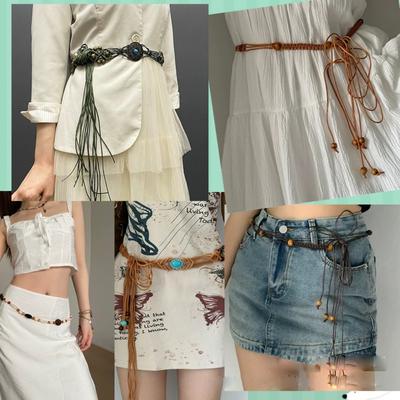 Retro Waist Chain Bohemian Ethnic Style Belt Strap New Body Chain  Beach