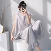 Summer Crew Neck Sleeveless Vest Two-piece Set Cotton and Silk Pajamas Women's Summer Cotton Silk Women's Summer Suit Dress