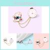 Adorable Rabbit Clock Design Badge Creative Cartoon Cute Rabbit Brooch Pin Wholesale