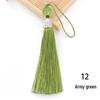 8cm Beaded Ice Silk Tassel Pendant for Hats & Bookmarks - Fine Thread Design, Free Shipping