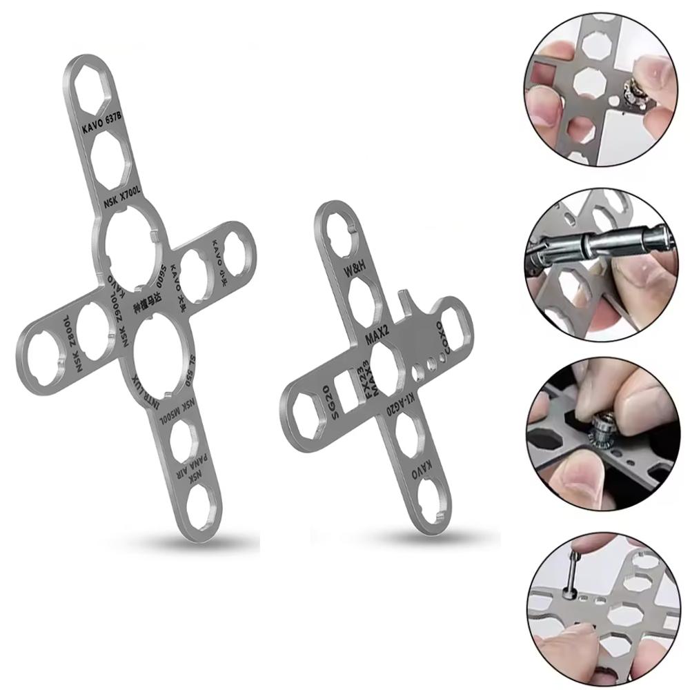 Dental High-Speed Turbine Back Cover Removal Wrench Multi-Functional Maintenance Implant Motor Wrench Tool