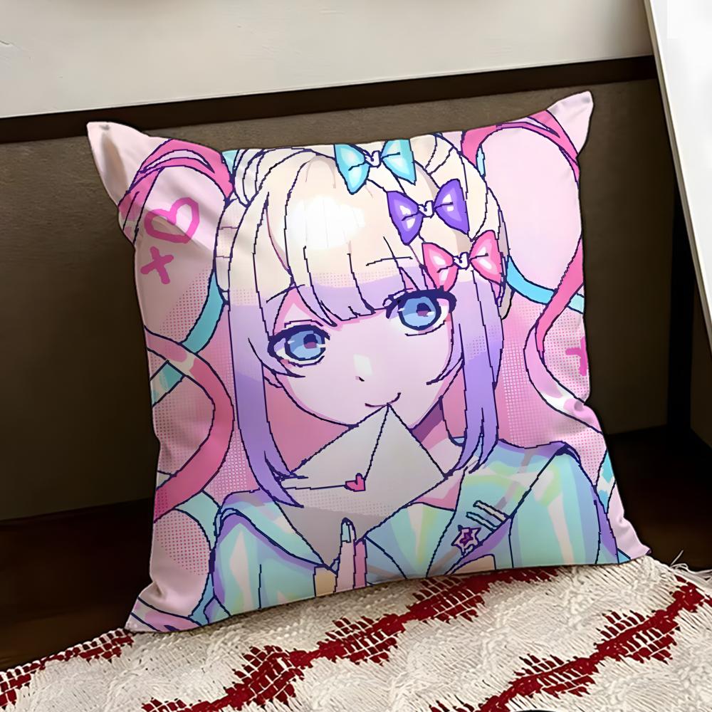 Cute NEEDY GIRL OVERDOSE Cushion Cover Reversible Soft Durable Pillow Cover Home  Car MultiScene Use for Daily Comfort
