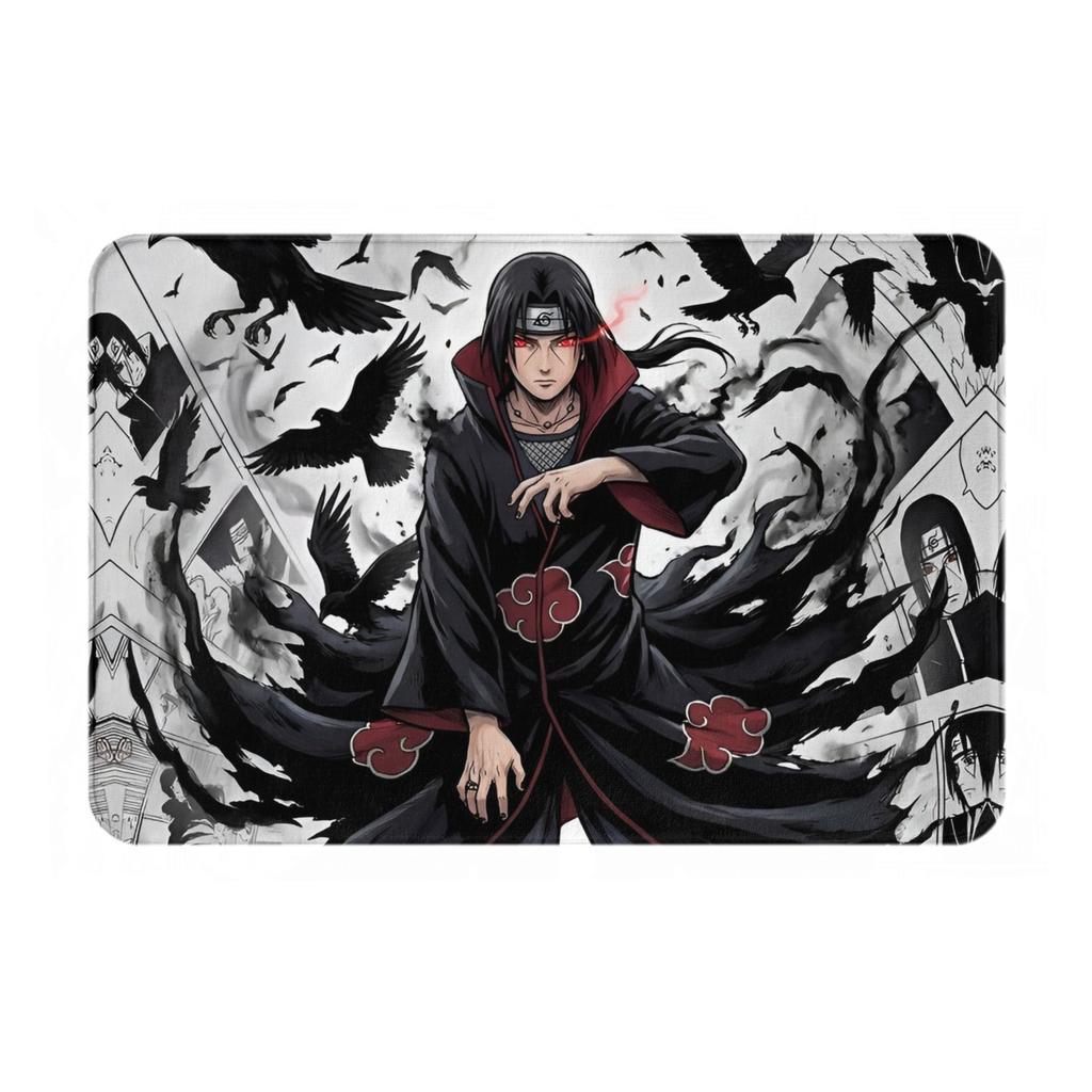 Anime Narutos Itachi Uchiha Doormat Mat Anti-Slip  Kitchen Bath Toilet Rug Carpet 40*60cm