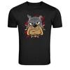 Angry Bulldog Spiked Collar Cartoon Graphic T-Shirt