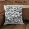 2D Floral Pattern Decorative Digital Printed Pattern Cushion Cover Suitable For Sofa Bedroom Car Pillow Cover