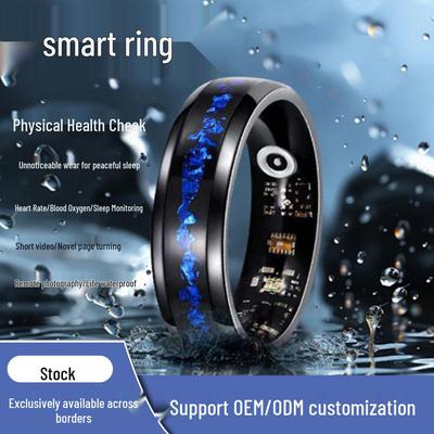 Stainless Steel Smart Ring: Sleep, Heart Rate Monitoring & Waterproof Fitness Tracker
